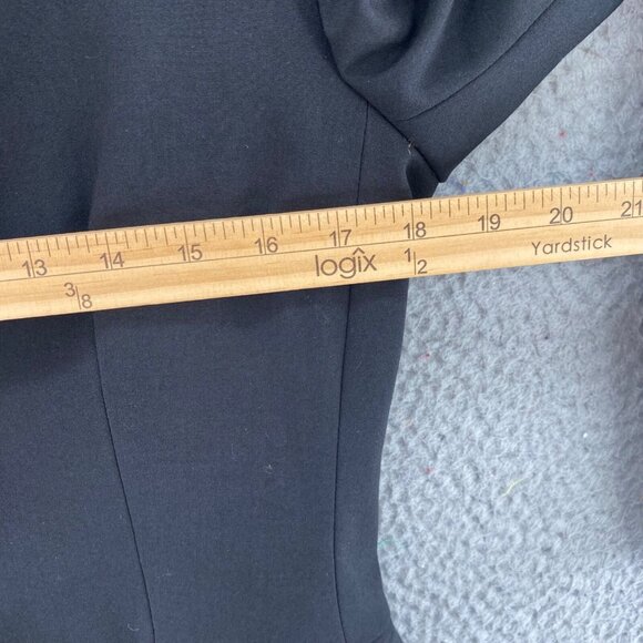 Calvin Klein Blazer Womens 8 Black Stretch Button Up Pockets Office Career Work - Picture 7 of 10